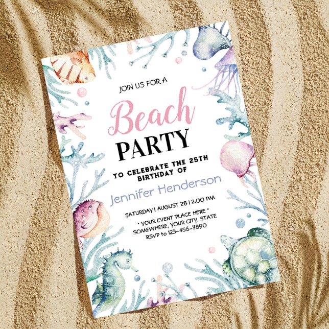 Under the Sea Ocean Animals Birthday Invitation (Creator Uploaded)