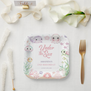 Under The Sea Ocean Animals Birthday Paper Plates