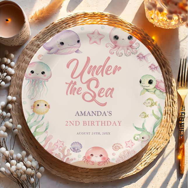 Under The Sea Ocean Animals Birthday  Paper Plates (Creator Uploaded)