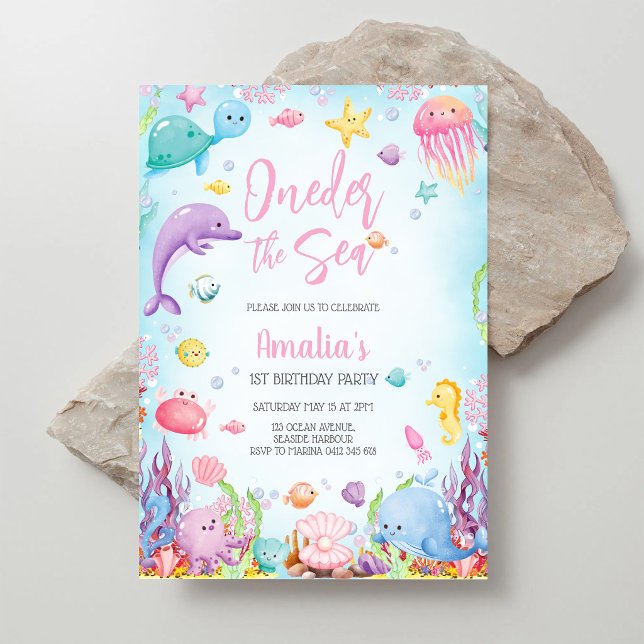 Under the Sea Ocean Animals Birthday Party Invitation (Creator Uploaded)