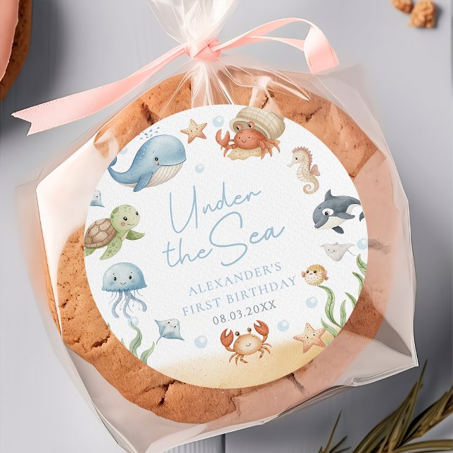 Under The Sea Ocean Animals Birthday Sticker (Creator Uploaded)