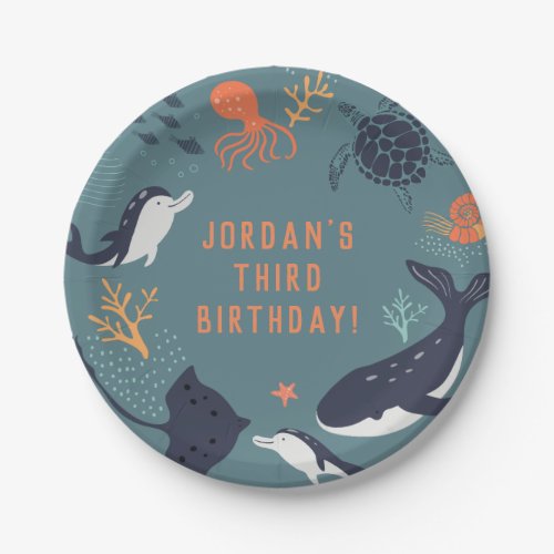 Under The Sea Ocean Animals Boy Birthday Party Paper Plates