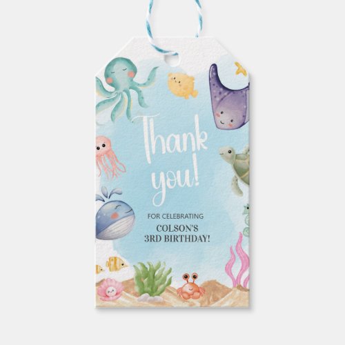 Under the Sea Ocean Animals Sea Creatures Gift Tags