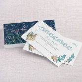 Jewelry Business Cards Birthstones Damask BW