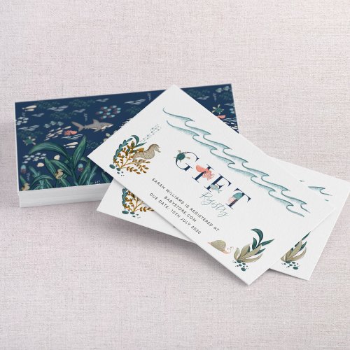 Under the Sea Ocean Animals Shower Gift Registry Business Card