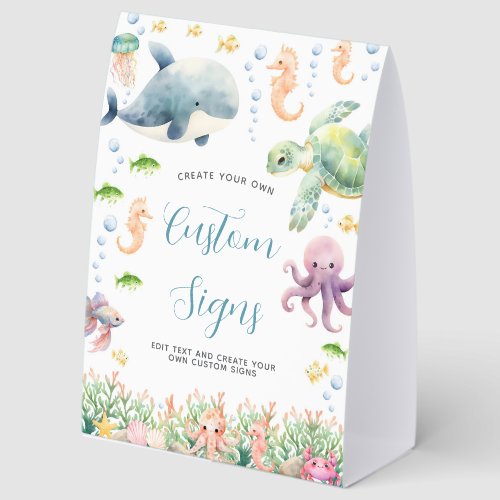 Under the Sea Ocean Baby Shower Custom Sign