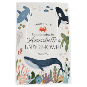 Under the Sea Ocean Baby Shower Favors Medium Gift Bag
