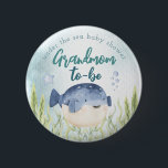 Under The Sea Ocean Baby Shower Grandmom Button<br><div class="desc">Place this button on your Grandmom-to-be! This design features adorable watercolor under the sea animals including a jellyfish,  sea turtle,  whale,  octopus,  puffer fish,  seahorse and crab! See the entire collection for more matching items!</div>