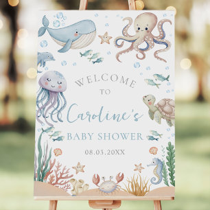Under the Sea Ocean Baby Shower Welcome Sign