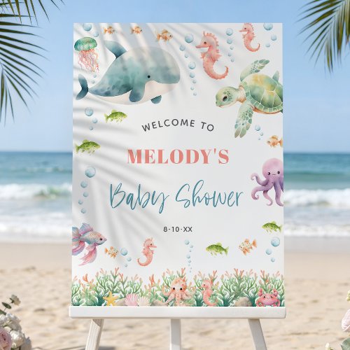 Under the Sea Ocean Baby Shower Welcome Sign