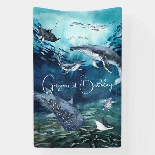Under the Sea  Ocean Birthday Party Welcome Banner