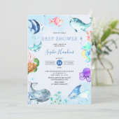 Under the Sea Ocean Couples Baby Shower Invitation (Standing Front)