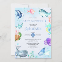 Under the Sea Ocean Couples Baby Shower Invitation