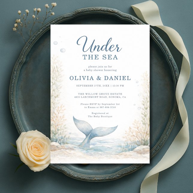 Under the Sea Ocean Couples Baby Shower Invitation (Creator Uploaded)