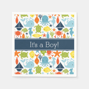 Under the Sea, Ocean Creatures, Nautical Napkins