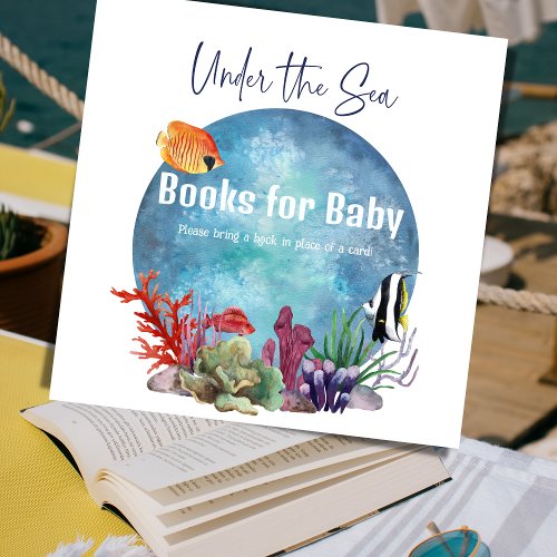 Under the Sea Ocean Fish Game Book for Baby Shower Enclosure Card