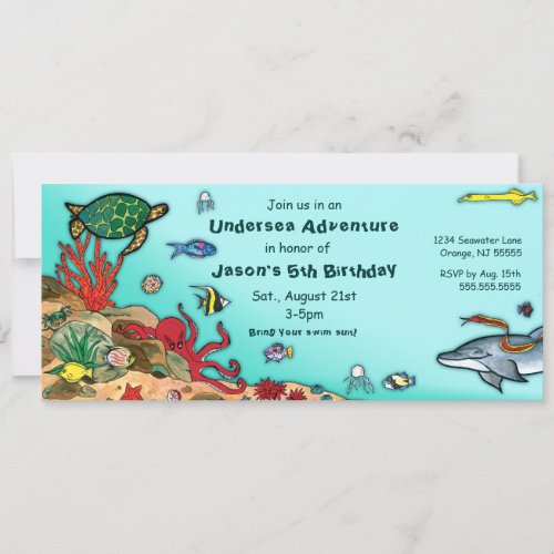 Under the Sea- Ocean Life Invitation