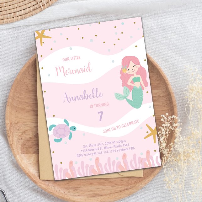 Under the Sea Ocean Party for Girls Invitation (Creator Uploaded)