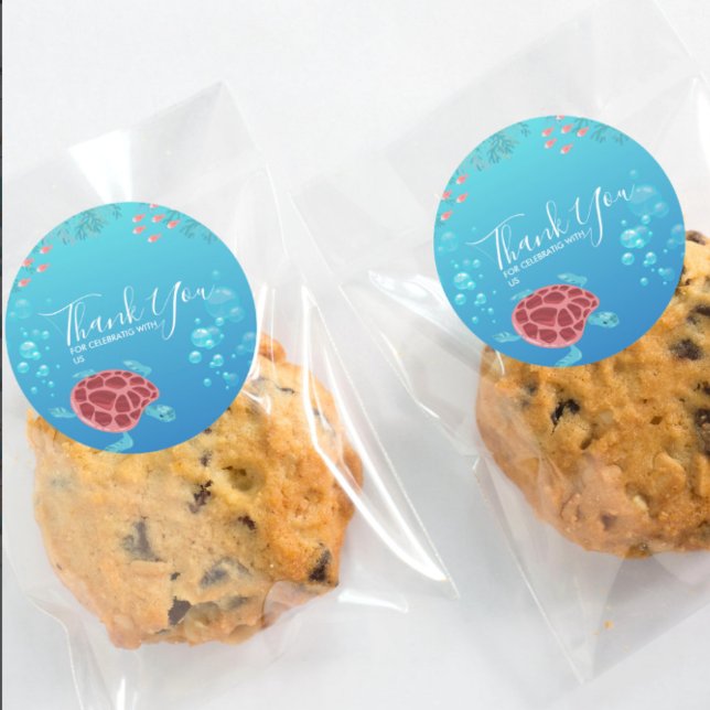 Under the Sea Ocean Sea Creatures Classic Round Sticker (Creator Uploaded)