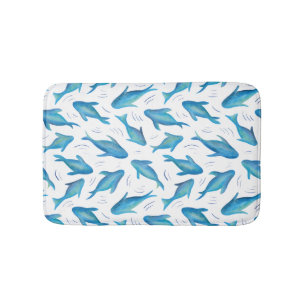 Under the Sea Ocean Shark Fish Bath Mat