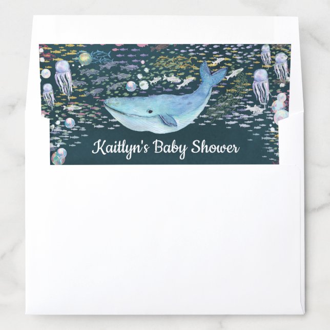 Under The Sea | Ocean Themed Baby Shower Envelope Liner (In Envelope)