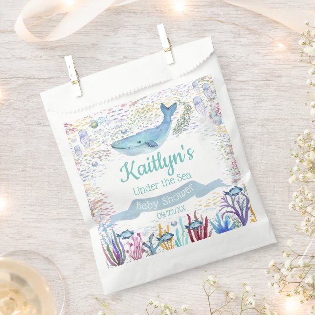 Under The Sea | Ocean Themed Baby Shower Favor Bag (Clipped)