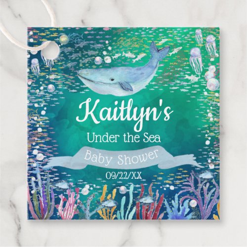 Under The Sea  Ocean Themed Baby Shower Favor Tags