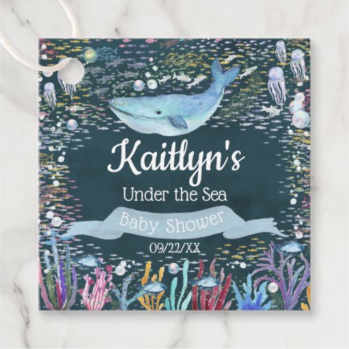 Under The Sea  Ocean Themed Baby Shower Favor Tags