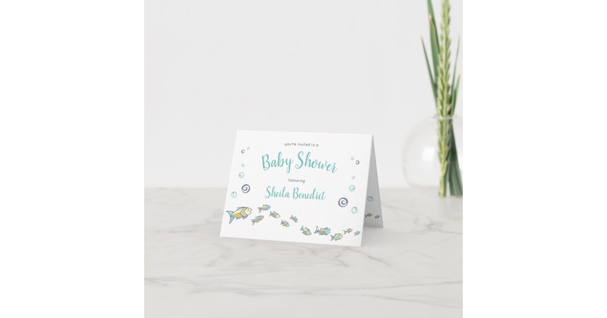 Under The Sea Ocean Themed Baby Shower Invitation Zazzle Com