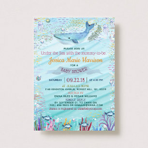 Under The Sea   Ocean Themed Baby Shower Invitation