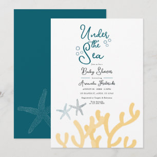 Under the Sea Ocean themed Baby Shower Invitation