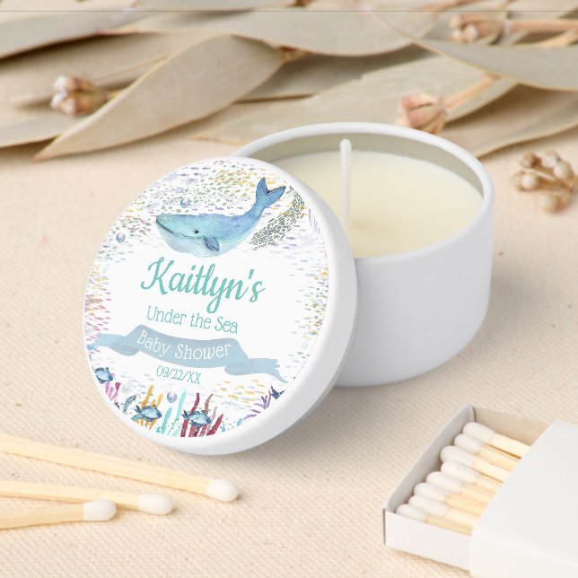 Under The Sea | Ocean Themed Baby Shower Mini Candle Favors (Insitu)