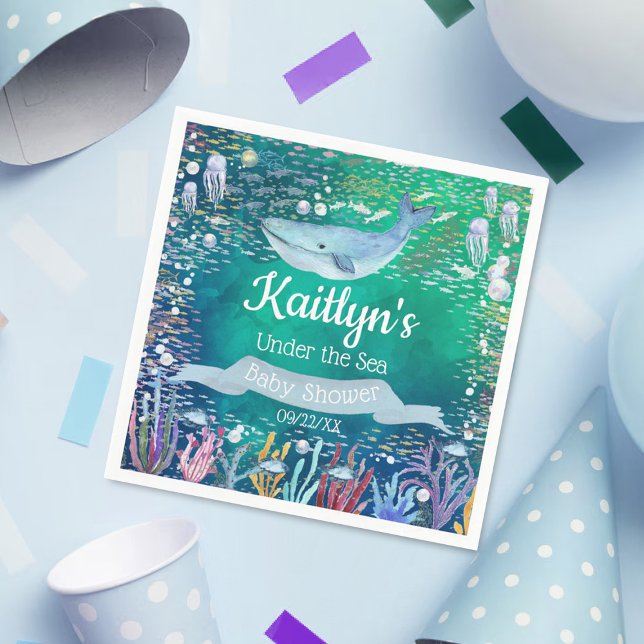 Under The Sea | Ocean Themed Baby Shower Napkins (Creator Uploaded)