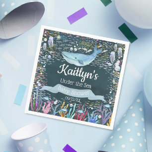 Under The Sea Ocean Themed Baby Shower Napkins