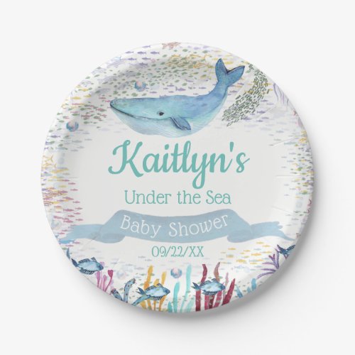 Under The Sea  Ocean Themed Baby Shower Paper Plates