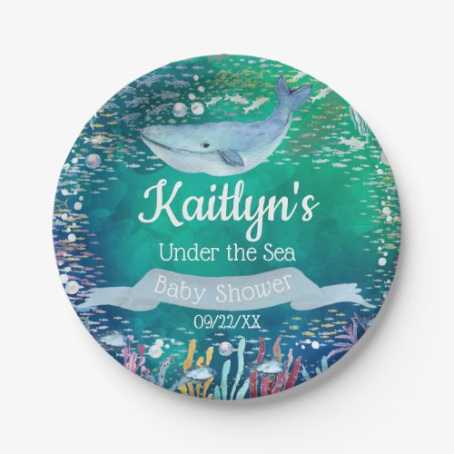 Under The Sea  Ocean Themed Baby Shower Paper Plates