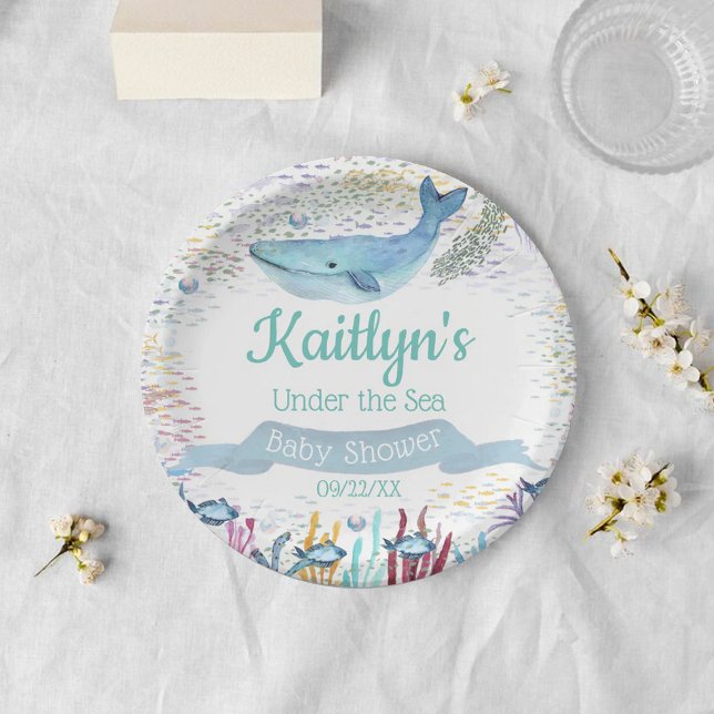 Under The Sea | Ocean Themed Baby Shower Paper Plates (Creator Uploaded)