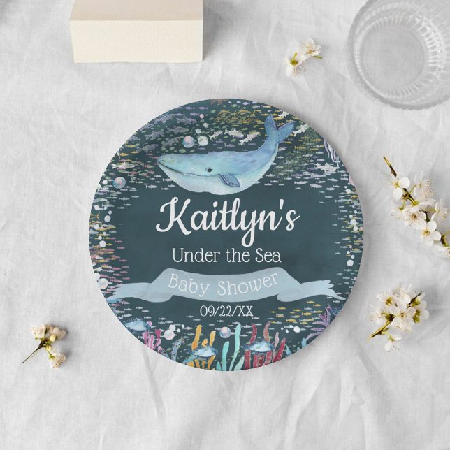 Under The Sea | Ocean Themed Baby Shower Paper Plates (Creator Uploaded)