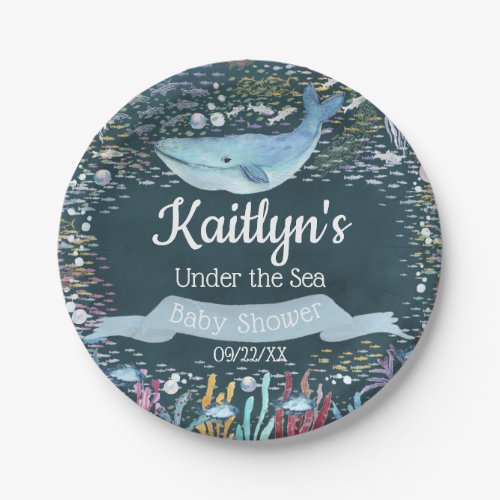 Under The Sea  Ocean Themed Baby Shower Paper Plates