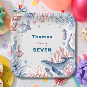 Under the Sea ocean's creatures kids birthday Paper Plates