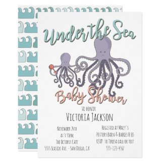 Under the Sea Octopus Baby Shower Card