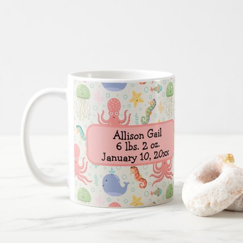 Under the Sea Octopus Sea Horse Whale Starfish Coffee Mug