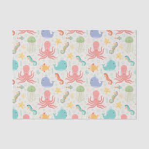 Under the Sea Octopus Sea Horse Whale Starfish Tissue Paper