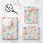 Under the Sea Octopus Sea Horse Whale Starfish Wrapping Paper Sheets