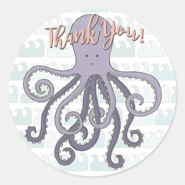 Under the sea Octopus Stickers (Front)