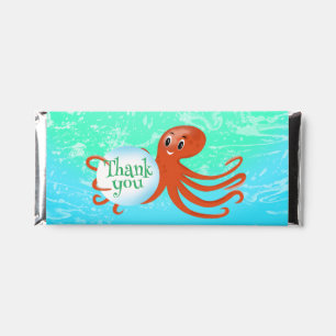 Under The Sea Octopus Water Bubble Birthday Party Hershey Bar Favors