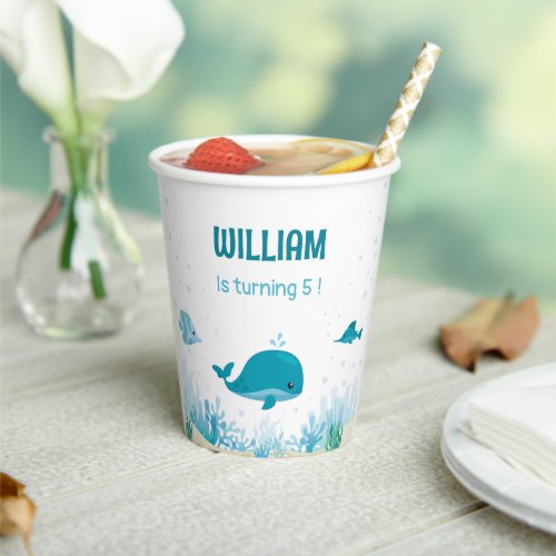 Under The Sea Oneder the sea Ocean Animals Paper Cups