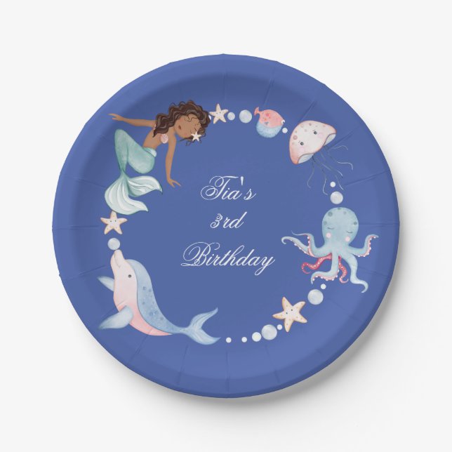 Under the sea paper plates (Front)