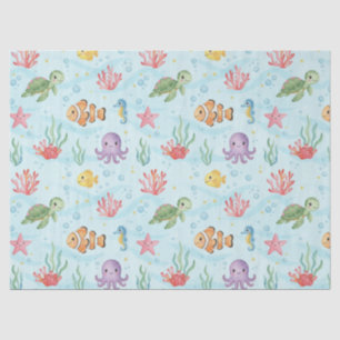 Under the Sea Party Colourful Ocean Creatures Tissue Paper
