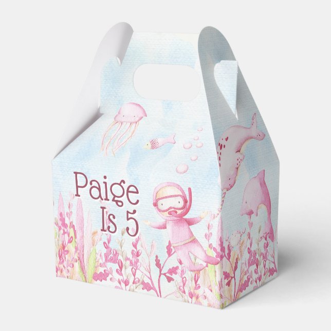 Under the Sea Party Favor Box 🐠 Custom Gift Boxes (Front Side)